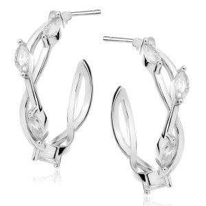 Cercei argint cu pietre DiAmanti Z2016ER_W-DIA (Argint 925‰ 4,3 g.)